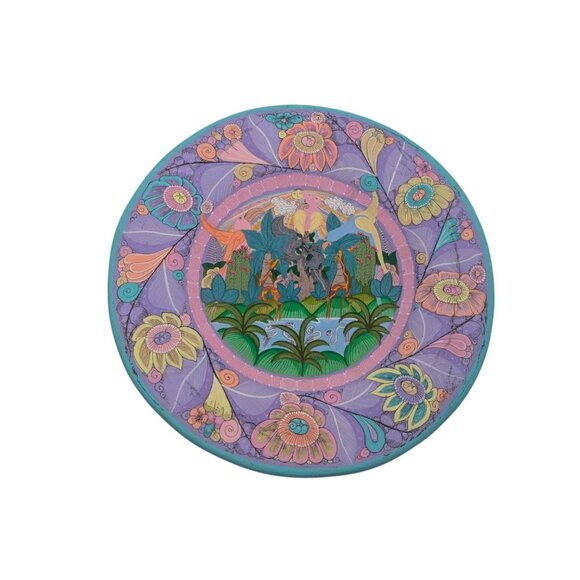 Hand-Painted Terra Cotta Wall Plate By Rosa Concepción Rios 12in - Picture 8 of 8